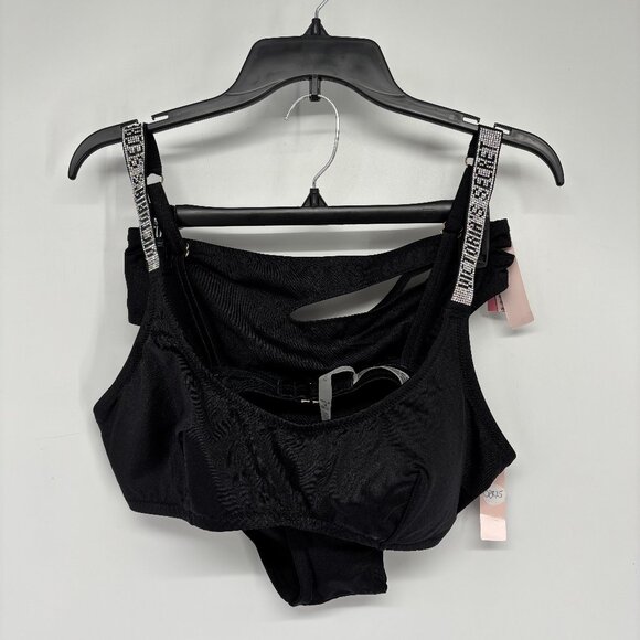 Victorias Secret Shine Strap Tulum Scoop & Cut Out High Waist Cheeky Swim Set XL - Picture 1 of 13